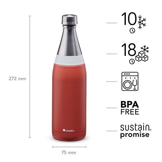 Sticla inox, 600ml, "Fresco Thermavac", Terracotta - Aladdin