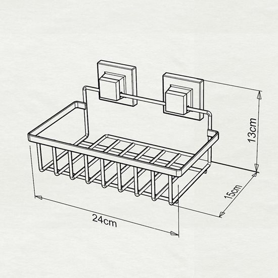 Suport baie adeziv, 15 x 24 x 14 - Tekno-tel