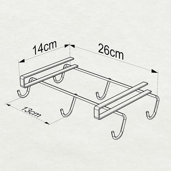 Suport cani, 16 x 26 x 7 cm - Tekno-tel