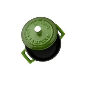 Mini-cratita fonta, 10cm/0,35L, "Folk", Verde - LAVA