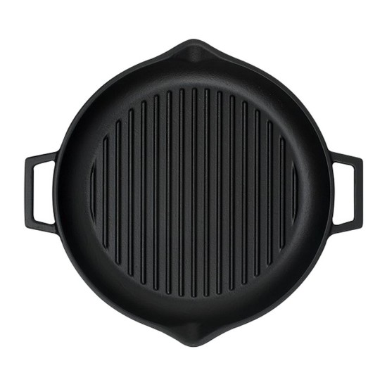 Tigaie grill rotunda, fonta, 30cm - LAVA