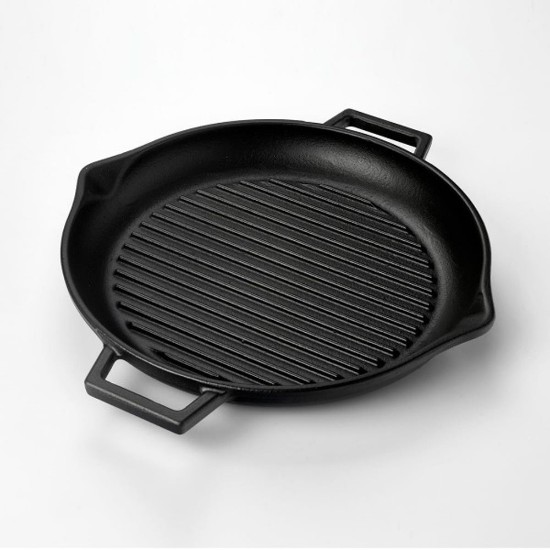 Tigaie grill rotunda, fonta, 30cm - LAVA