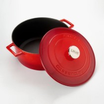 Cratita fonta, 28cm/6,7L "Folk", Rosu  - LAVA
