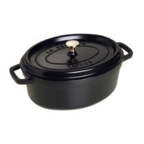 Oala cocotte ovala, fonta, 31cm/5,5 l, Black - Staub