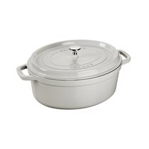 Oala Cocotte ovala, fonta, 27cm/3,2L, White Truffle - Staub