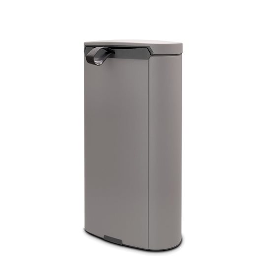 Cos de gunoi cu pedala "Flatback Plus", 30 L, Mineral Concrete Grey - Brabantia