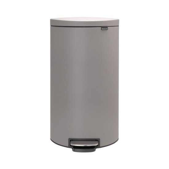 Cos de gunoi cu pedala "Flatback Plus", 30 L, Mineral Concrete Grey - Brabantia