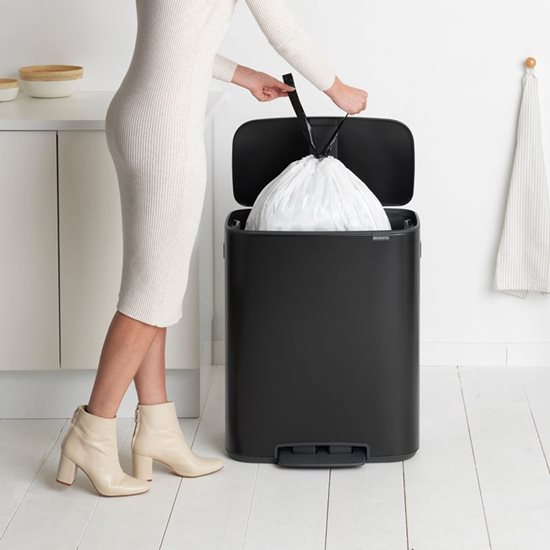 Cos de gunoi cu pedala "Bo", 60 L, Matt Black - Brabantia