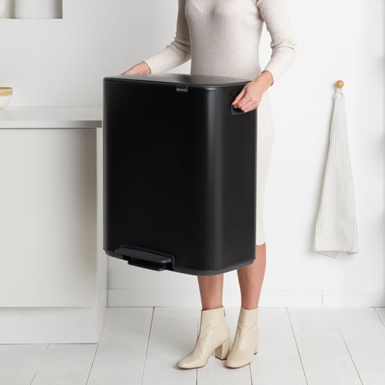 Cos de gunoi cu pedala "Bo", 60 L, Matt Black - Brabantia