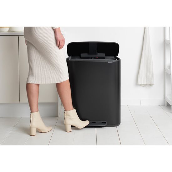 Cos de gunoi cu pedala "Bo", 60 L, Matt Black - Brabantia