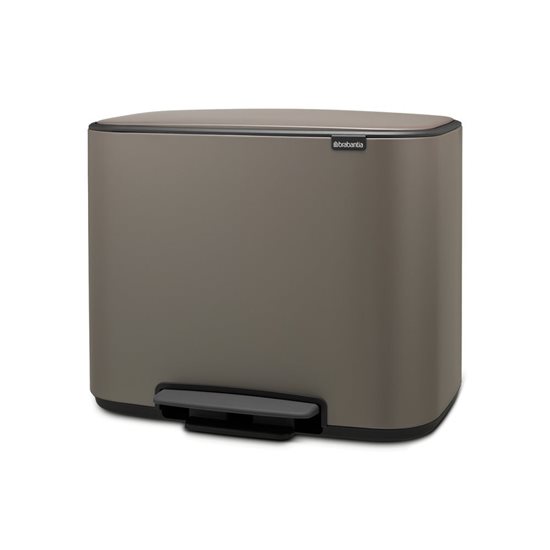 Cos de gunoi cu pedala "Bo", inox, 36 L, Platinum - Brabantia