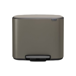 Cos de gunoi cu pedala "Bo", inox, 36 L, Platinum - Brabantia