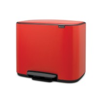 Cos de gunoi cu pedala "Bo", inox, 36 L, Passion Red - Brabantia