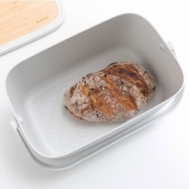 Cutie pentru paine, cu capac din bambus, 25,5 x 39,5 cm, Light Grey - Brabantia