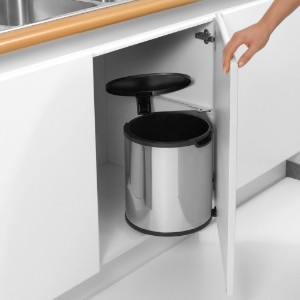 Cos de gunoi Built-in, inox, 15 L, Brilliant Steel - Brabantia
