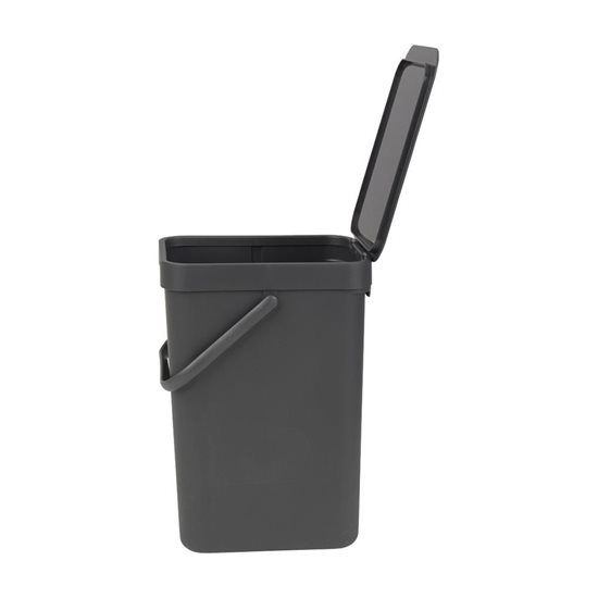 Cos de gunoi "Sort&Go", plastic, 12 L, Grey - Brabantia