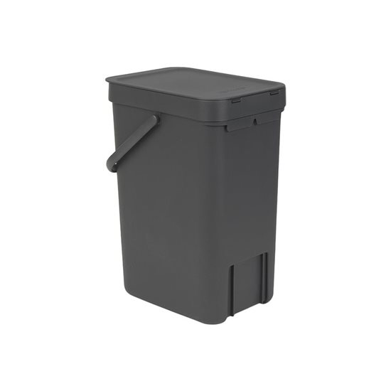 Cos de gunoi "Sort&Go", plastic, 12 L, Grey - Brabantia