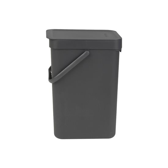 Cos de gunoi "Sort&Go", plastic, 12 L, Grey - Brabantia