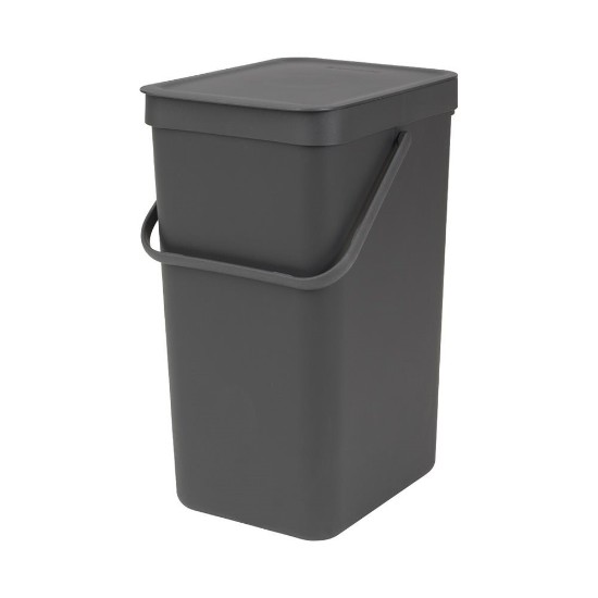 Cos de gunoi "Sort&Go", plastic, 16 L, Grey - Brabantia