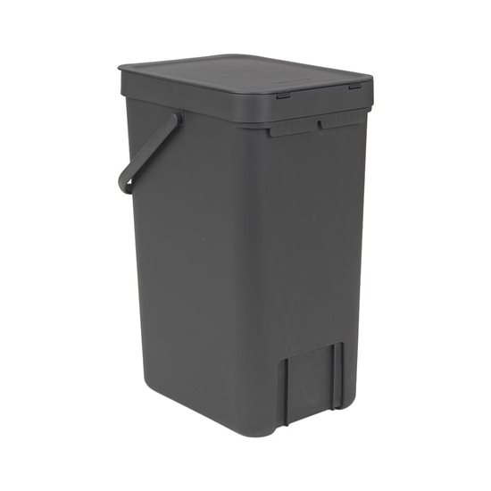 Cos de gunoi "Sort&Go", plastic, 16 L, Grey - Brabantia