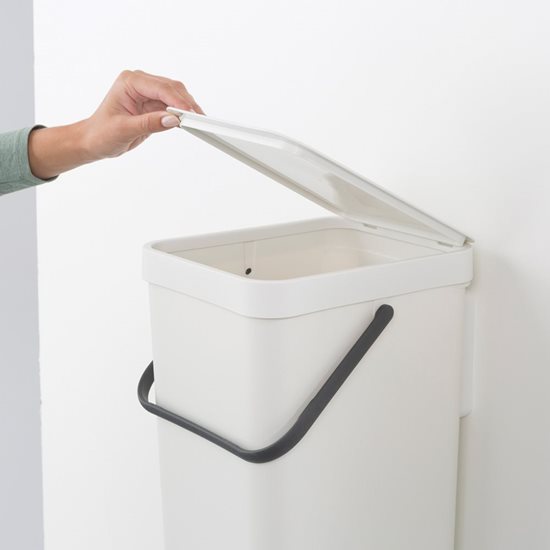 Cos de gunoi "Sort&Go", plastic, 16 L, White - Brabantia