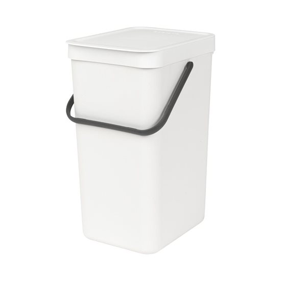 Cos de gunoi "Sort&Go", plastic, 16 L, White - Brabantia