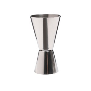 Pahar dublu masura pentru cocktail, 25/50 ml, inox, argintiu - BarCraft