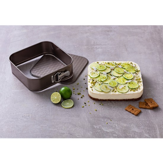 Forma de copt patrata, cu baza detasabila, otel carbon, 24 cm - PYREX