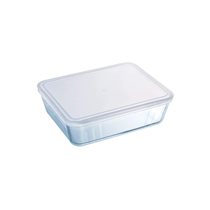 Caserola dreptunghiulara, din sticla termorezistenta, cu capac, 2,6L, "Cook&Freeze" - Pyrex