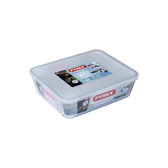 Caserola dreptunghiulara, din sticla termorezistenta, cu capac, 2,6L - PYREX