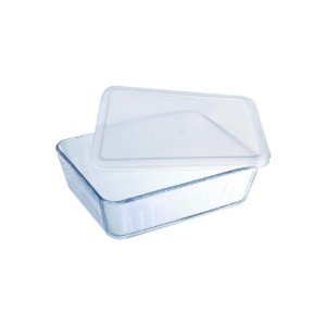 Caserola dreptunghiulara, din sticla termorezistenta, cu capac, 4L - PYREX