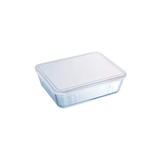 Set 2 caserole dreptunghiulare, din sticla termorezistenta, cu capac, 1,5L/2,6L, "Cook&Freeze" - Pyrex