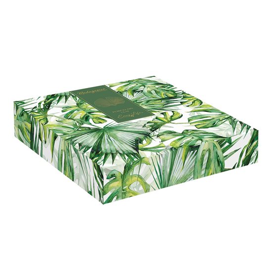 Platou portelan, 35x29 cm "Tropical Leaves Green" - Nuova R2S