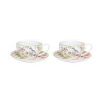 Set 2 cesti cafea cu farfurioare, portelan, 100ml, "Spring Time" - Nuova R2S