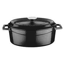 Cratita ovala, fonta, 33cm/6,5L "Trendy", Negru - LAVA