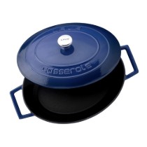 Cratita ovala, fonta, 29cm/4,7L "Folk", Albastru - LAVA