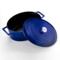 Cratita ovala, fonta, 29cm/4,7L "Folk", Albastru - LAVA