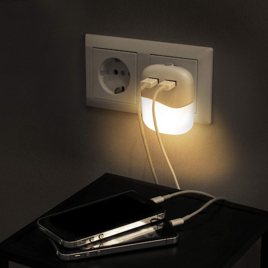 Dispozitiv de iluminat cu led si 2 porturi USB, 0,3W - Smartwares