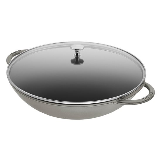 Tigaie wok, fonta, 37cm, Graphite Grey - Staub