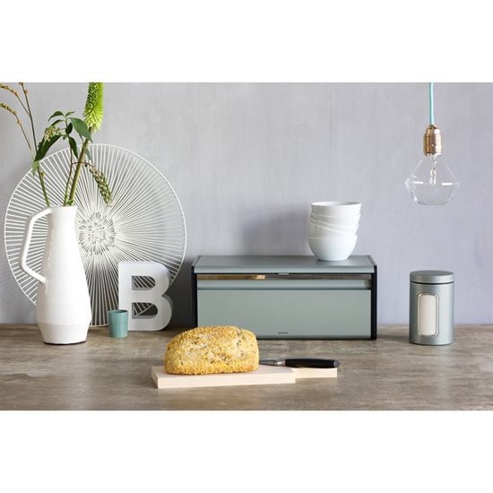 Cutie pentru paine, inox, 46,5 x 25 cm, "Fall Front", Metallic Mint  - Brabantia