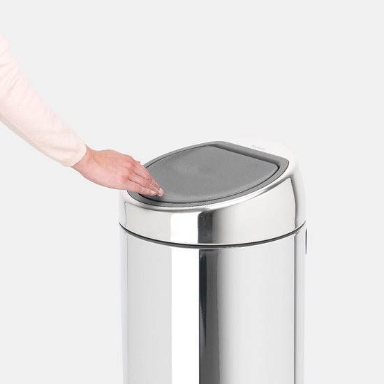 Cos de gunoi Touch Bin, 45 L, inox, Brilliant Steel - Brabantia