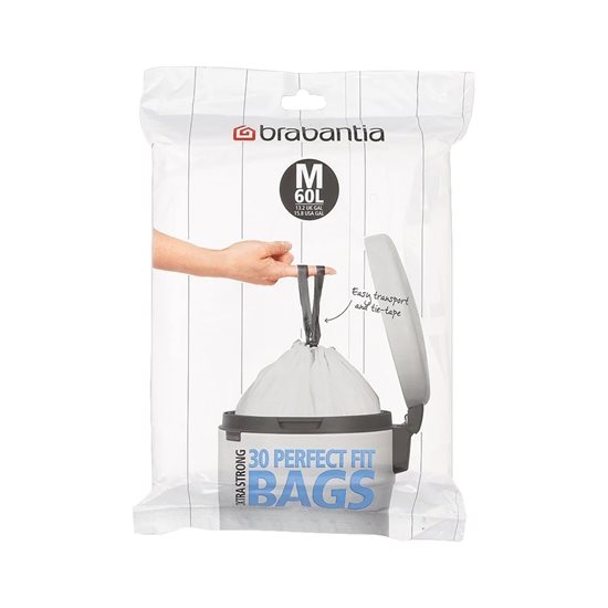 Saci de gunoi cod M, 60 L, 30 buc. - Brabantia