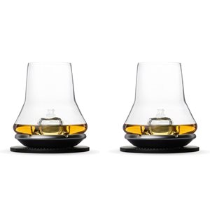 Set 2 pahare whisky, sticla, 380ml, cu baza de racire, "Les Impitoyables" - Peugeot