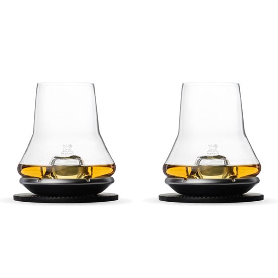 Set 2 pahare whisky, sticla, 380ml, cu baza de racire, "Les Impitoyables" - Peugeot