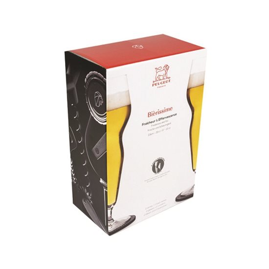 Set 2 pahare bere, sticla, 330ml, Freshness&Effervescence, "Bierissime" - Peugeot