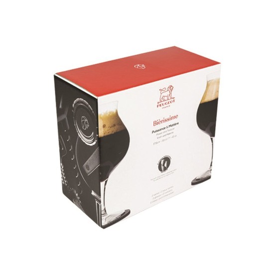 Set 2 pahare bere, sticla, 330ml, Power&Texture, "Bierissime" - Peugeot