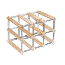 Raft pentru 9 sticle de vin, lemn de pin, Natur - RTA