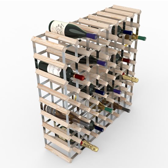 Raft pentru 72 sticle de vin, lemn de pin, Natur - RTA
