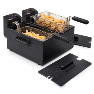 Friteuza cu 2 compartimente, 6 L, 2 x 1800W, Negru - Princess