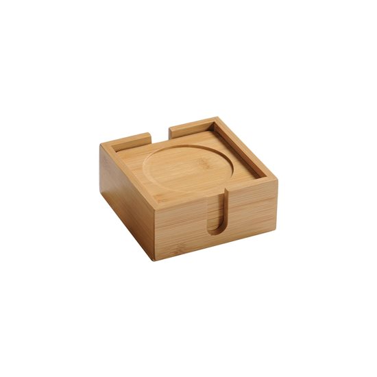 Set 6 suporturi pentru pahare, 12 x 12 cm, bambus - Kesper